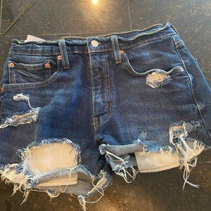 Levi 502 Distressed Shorts